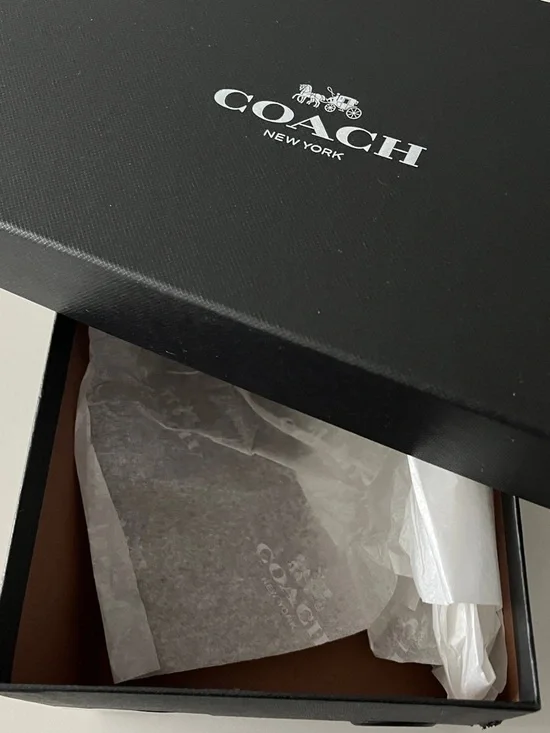 Coach Black Leather Thong Sandals with Red Lining and Gold Logo Box included - Picture 9 of 10